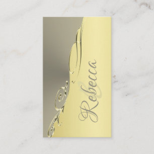 Luxury gold metal decorative on gold and silver business card