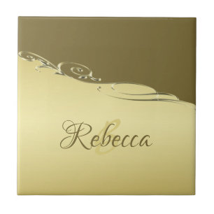 Luxury gold metal decorative on Military gold Ceramic Tile