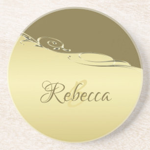 Luxury gold metal decorative on Military gold Coaster