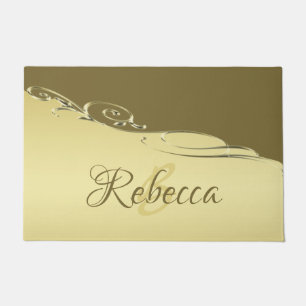 Luxury gold metal decorative on Military gold Doormat