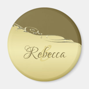 Luxury gold metal decorative on Military gold Magnet