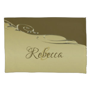 Luxury gold metal decorative on Military gold Pillowcase