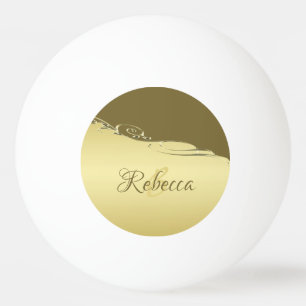 Luxury gold metal decorative on Military gold Ping Pong Ball
