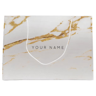 Luxury Gold Metallic Gift Grey Silver Foxier Large Gift Bag