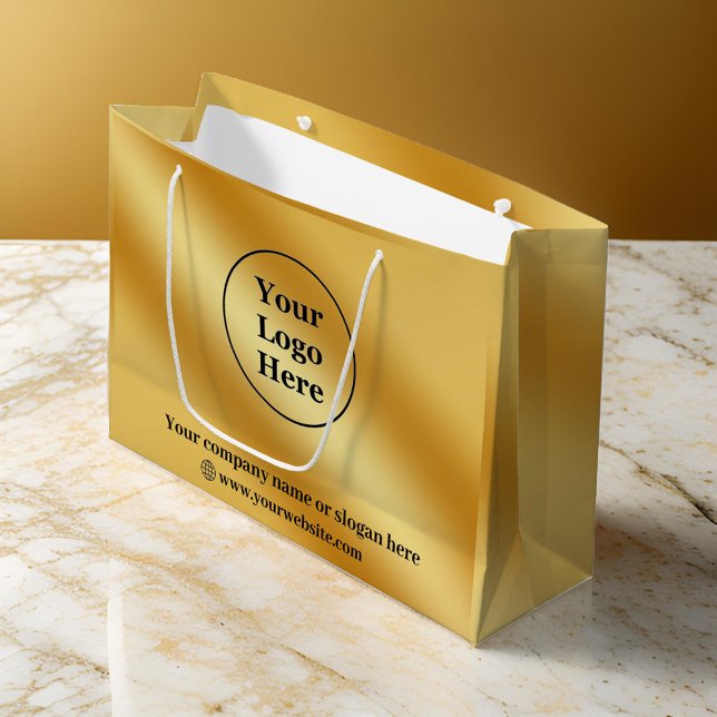 Luxury gold metallic large gift bag (Creator Uploaded)