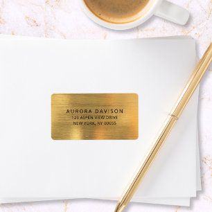 Luxury Gold Metallic Modern Minimalist Label