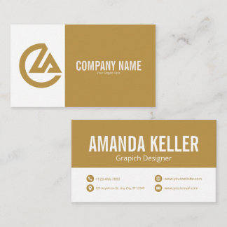 Luxury Gold Minimalist Business Card