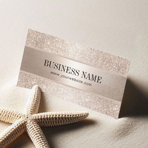 Luxury Gold Modern Sparkle Glitter Salon & SPA Business Card