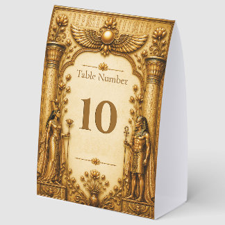 Luxury Gold Museum Inspired Wedding Table Number