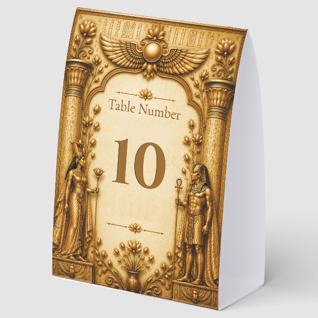 Luxury Gold Museum Inspired Wedding Table Number (Front)