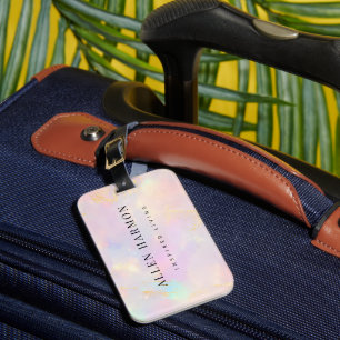 Luxury Gold Nebula Custom Name Inspired Living Luggage Tag