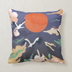 Luxury gold oriental style background. Chinese and Cushion