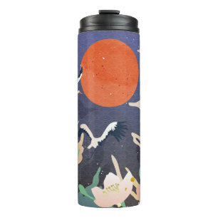 Luxury gold oriental style background. Chinese and Thermal Tumbler