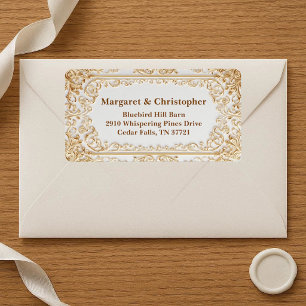 Luxury Gold Ornate Vintage Royal Heritage Wedding  Label