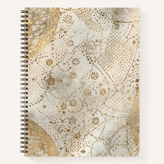 Luxury Gold Pattern Notebook (Front)