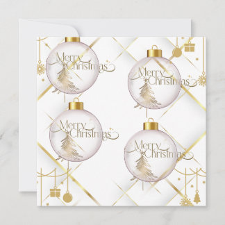 Luxury Gold (Personalize) Flat Christmas Card