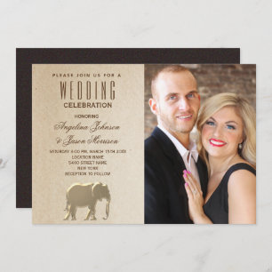 Luxury Gold Photo Wedding Invitation