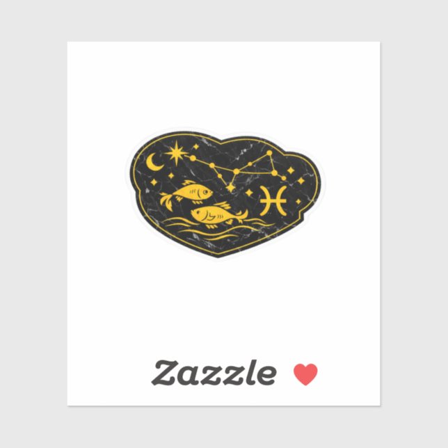 Luxury Gold Pisces Zodiac Constellation (Sheet)