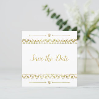 Luxury Gold Save the Date Invitation