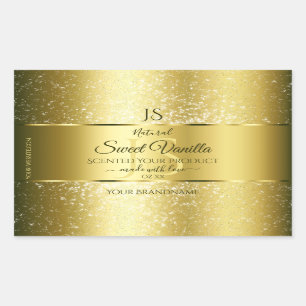 Luxury Gold Soft Glitter Initials Product Labels