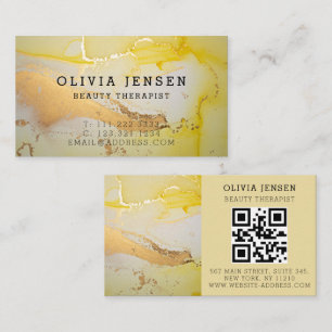Luxury Gold Sparkling Glitter Glamourous Marble Business Card