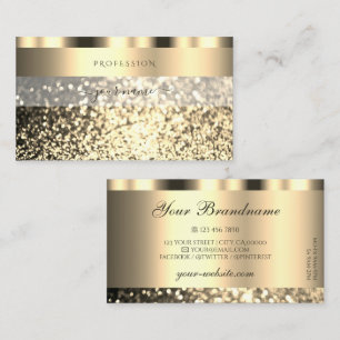 Luxury Gold Sparkling Glitter Shimmery Golden Business Card