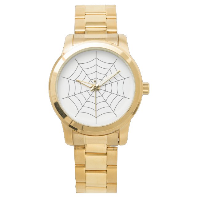 Luxury Gold Spider Web Watch - Artistic Gothic  (Front)