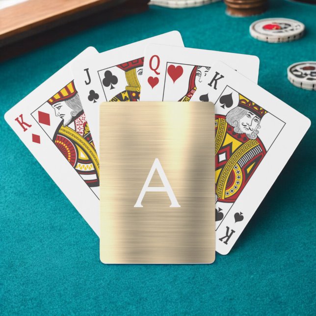 Luxury Gold Stainless Steel Monogram Playing Cards (Creator Uploaded)