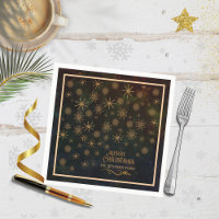 Luxury Gold Star & Snowflake Christmas Dinner