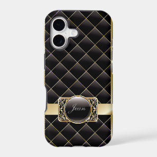 Luxury Gold Striped Diamond Bricks iPhone 5 Case