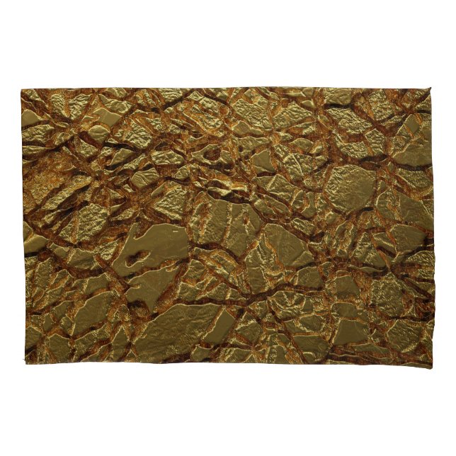 Luxury Gold Texture: 3D Elegance Pillowcase (Front)