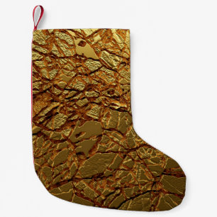 Luxury gold texture. small christmas stocking