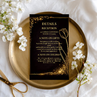 Luxury Gold Tulip Sparkle Enclosure Card
