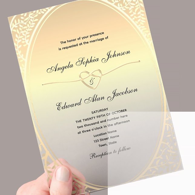 Luxury Gold Wedding Acrylic Invitations (Creator Uploaded)