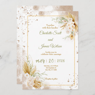 Luxury Gold Wedding Invitation