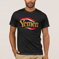 Luxury Gold Yemen Typography with National Flag T-