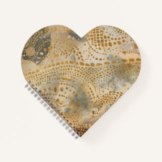 Luxury Golden Black Pattern, Modern Notebook