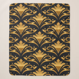 Luxury Golden bronze colours Aesthetic Design Sherpa Blanket