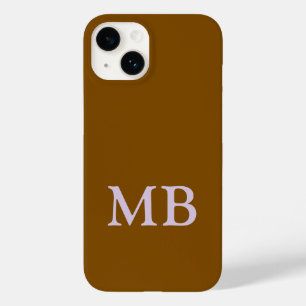 Luxury Golden Brown Phone Case with Custom Name.