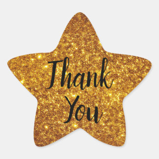 luxury golden brown star sticker