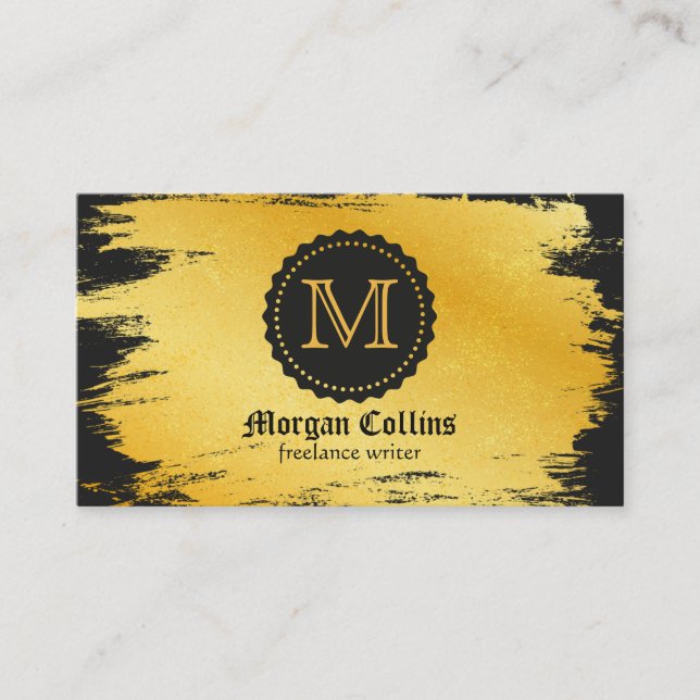 Luxury golden business card (Front)