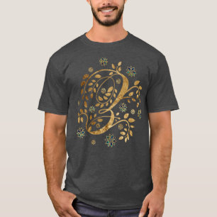 Luxury Golden Calligraphy Monogram with letter Z  T-Shirt