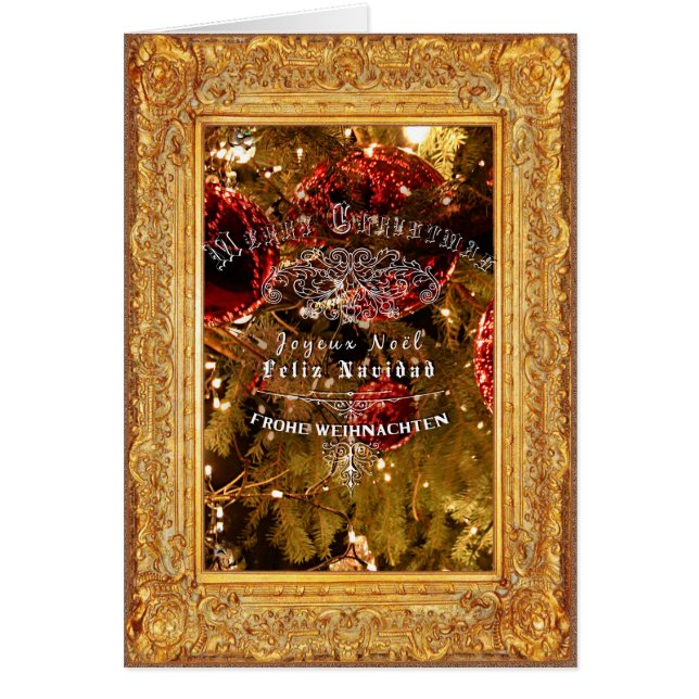 Luxury Golden Christmas - Notecard (Front)