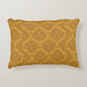 Luxury Golden Damask Decorative Cushion