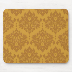 Luxury Golden Damask Mouse Pad