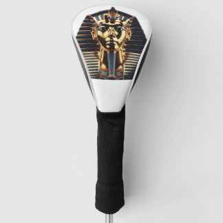 Luxury Golden Egyptian Mask Artwork Golf Head Cover