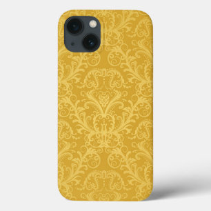 Luxury Golden Floral Wallpaper iPhone 13 Case