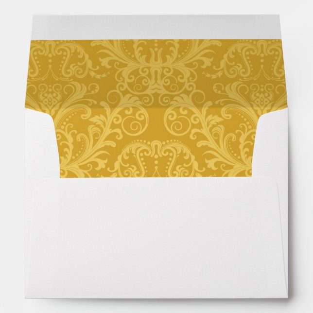 Luxury Golden Floral Wallpaper Envelope (Back (Bottom))