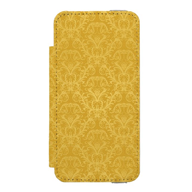 Luxury Golden Floral Wallpaper Incipio iPhone Wallet Case (Folio Front)