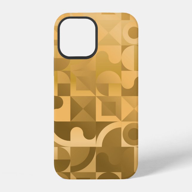 Luxury golden geometric seamless pattern iPhone case (Back)